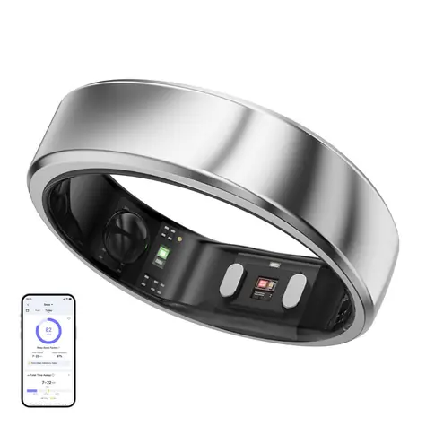 RingConn Air Gen 2 Smart Ring vel. 9 galaxy silver / chytrý prsten / titanová ocel / BT 5.0 / IP68
