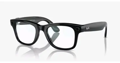 Meta Ray-Ban Gen1 Wayfarer Shiny Black Clear (Large)