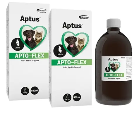 Aptus Apto-Flex sirup 2 x 500 ml / Kloubní výživa pro psy a kočky / EXP 05/28