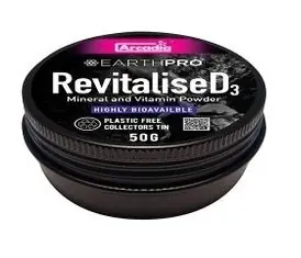 Arcadia EarthPro - RevitaliseD3 50g / Přírodní mix minerálů s přidanými vitamíny pro plazy