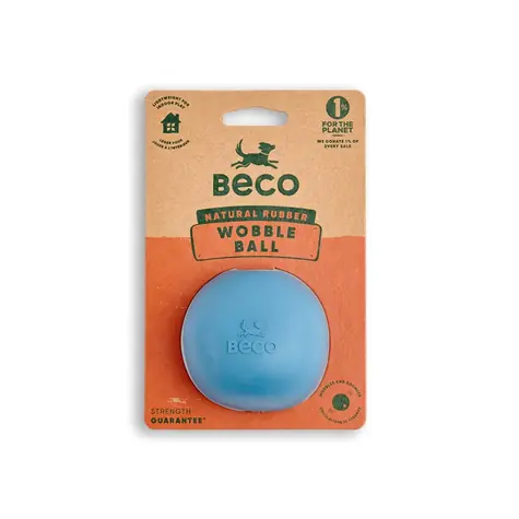BeCoThings Beco Wobble Ball modrá 7.6cm / Hračka pro psy 