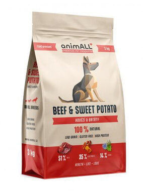 animALL Beef & Sweet Potato 3 kg / psí granule