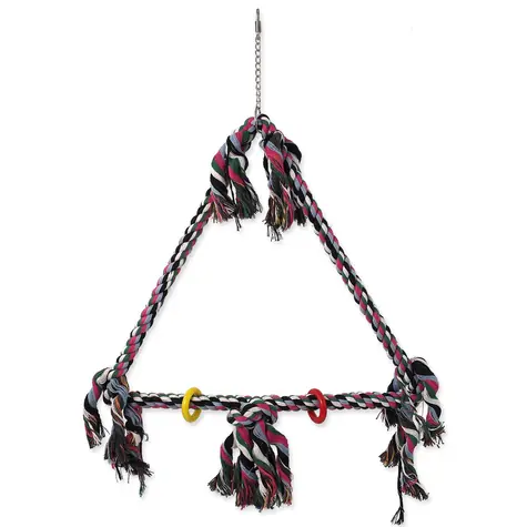 Bird Jewel Hračka - houpačka s provazy barevná 70x46 cm