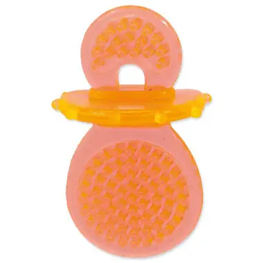 Dog Fantasy Hračka - dudlík gumový oranžová 8 cm