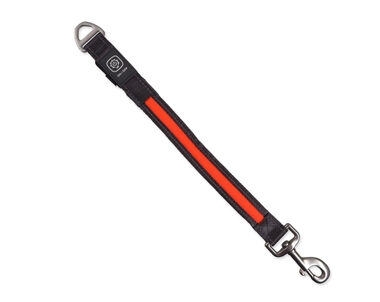 Dog Fantasy Vodítko USB LED nylonový přepínací svítící oranžová 2.5x39 cm