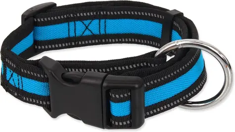 Dog Fantasy Obojek Neoprene S modrá 2x27-37cm