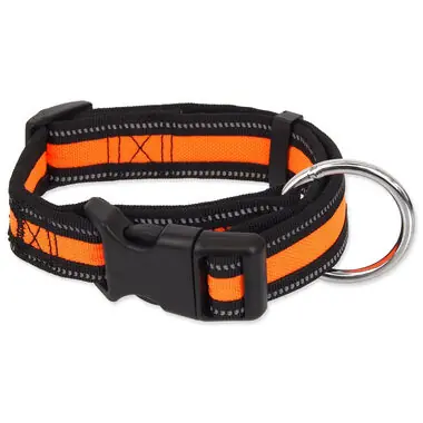 Dog Fantasy Obojek Neoprene M oranžová 2.5x34-49cm