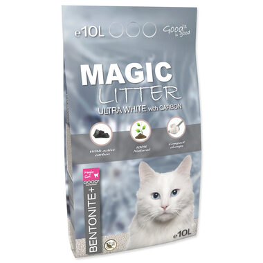 Magic Litter Kočkolit Bentonite Ultra White with Carbon 10l