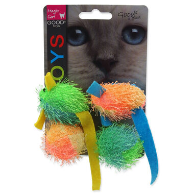 Magic Cat Hračka - myš a koule s catnip 5cm 4ks