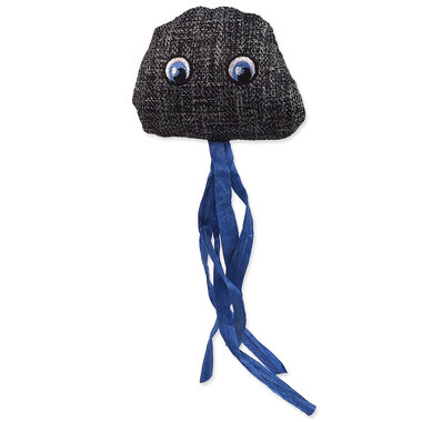 Magic Cat Hračka - Natural Fun medúza s šantou kočičí šedá 8cm