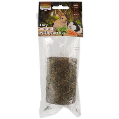 Nature Land Pochoutka Nibble válec ze sena plněný mrkví 125g