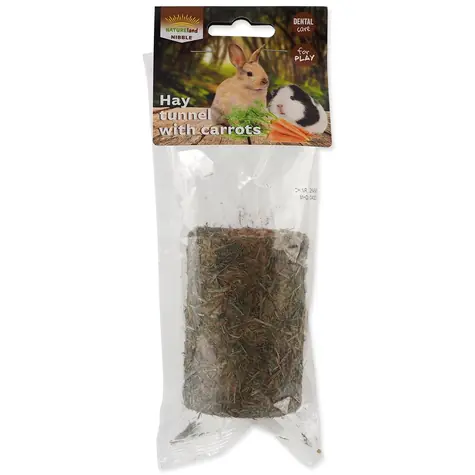 Nature Land Pochoutka Nibble válec ze sena plněný mrkví 125g