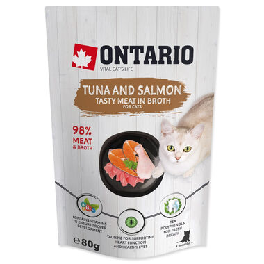 Ontario Kapsička tuňák a losos ve vývaru 80g