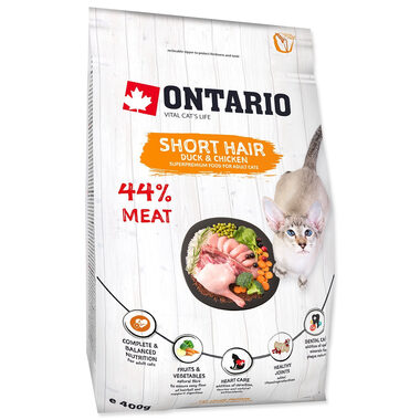 Ontario Cat Shorthair 400g / Granule pro dospělé krátkosrsté kočky
