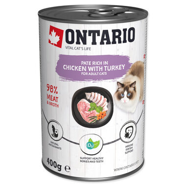 Ontario Konzerva kuře a krůta paté 400g