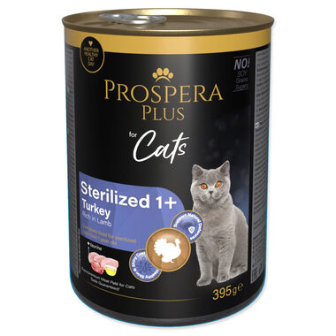 Prospera Plus Sterilized 1+ Konzerva Krůtí paté bohaté na jehněčí 395g