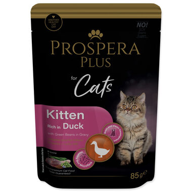Prospera Plus Kitten Kapsička kachna a zelené fazolky 85g