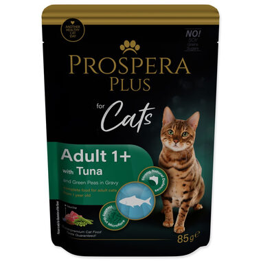 Prospera Plus Cat Adult 1+ Kapsička tuňák se zeleným hráškem 85g
