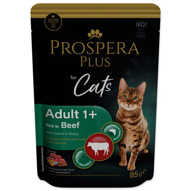 Prospera Plus Cat Adult 1+ Kapsička hovězí s dýní 85g 