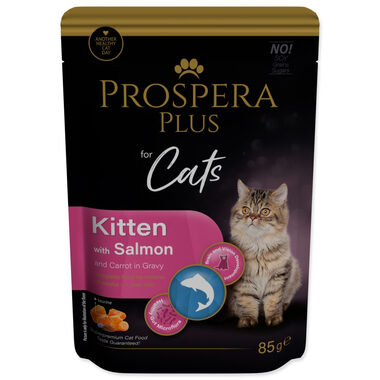 Prospera Plus Cat Kitten Kapsička losos a mrkev 85g