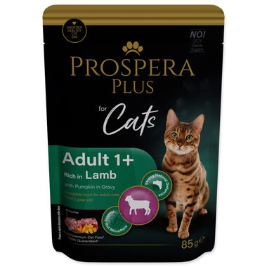 Prospera Plus Cat Adult 1+ Kapsička jehněčí a dýně 85g 
