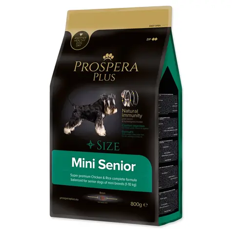 Prospera Plus Mini Senior kuře s rýží 800g / Granule pro starší psy 