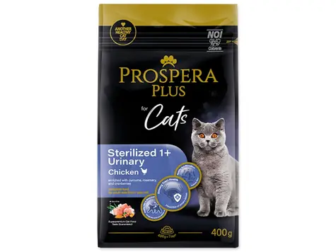 Prospera Plus Sterilized 1+ Chicken Urinary 400g / Granule pro dospělé kočky