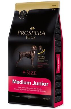 Prospera Plus Medium Junior kuře s rýží 15kg / Granule pro štěňata