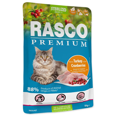 Rasco Premium Sterilized Kapsička krůta s brusinkou 85g