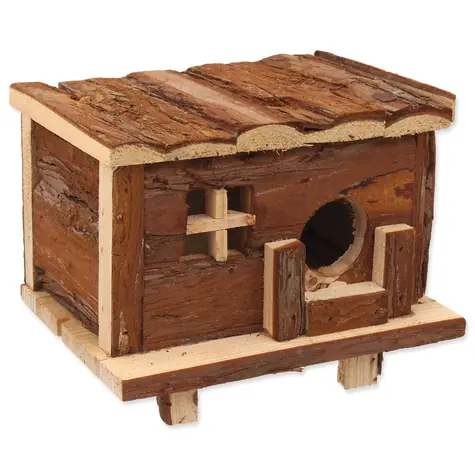 Small Animals Domek Srub dřevěný s kůrou 18cm