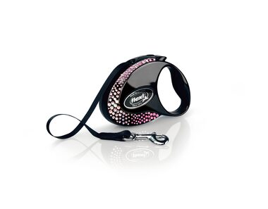 Flexi Glam Composition S pásek 3m Onyx Black / Vodítko 