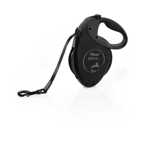 Flexi Giant L Black Edition pásek 8m černé / Vodítko 