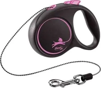 Flexi Black Design XS lanko 3m černo-růžové / Vodítko 