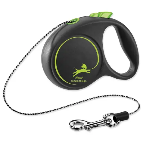Flexi Black Design XS lanko 3m černo-zelené / Vodítko 