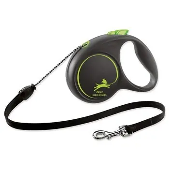 Flexi Black Design M lanko 5m černo-zelené / Vodítko 
