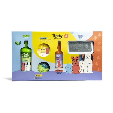 TRESKY & FRIENDS DELUXE PACK 5 ks / Dárková sada kosmetiky a doplňků pro domácí mazlíčky