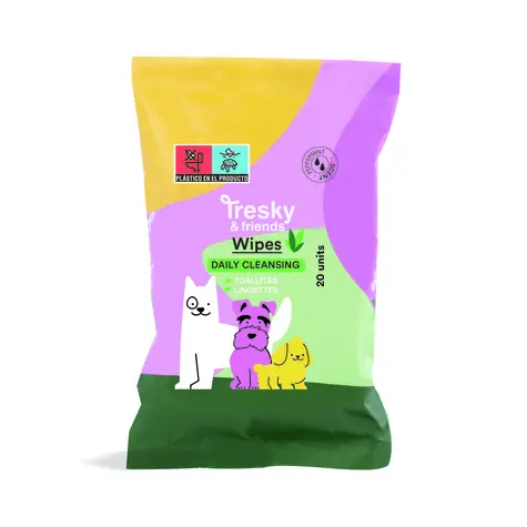 TRESKY & FRIENDS PET CLEANSING WIPES 20 ks / Čisticí ubrousky pro psy