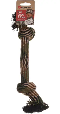 Flamingo Joe Hračka pro psy Lano maskáčové 35cm