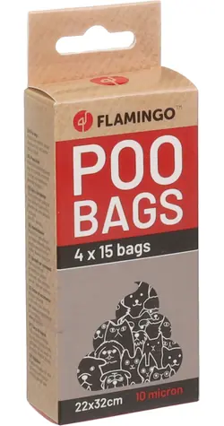 Flamingo Basic Heady Sáčky na exkrementy černé 4x15ks