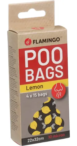 Flamingo Basic Scent Sáčky s citrónovou vůní na exkrementy 4x15ks