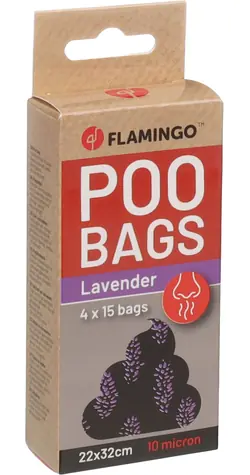 Flamingo Basic Scent Sáčky s levandulovou vůní na exkrementy 4x15ks