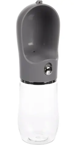 Flamingo Archie Cestovní napáječka pro psy šedá 400ml