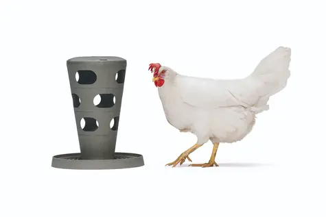 Beeztees Feed Tower Krmítko pro drůbež šedé 36cm