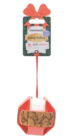 Beeztees XMAS BALL Pamlsky pro kočky Catnip-kuře-tuňák 8,5x8cm