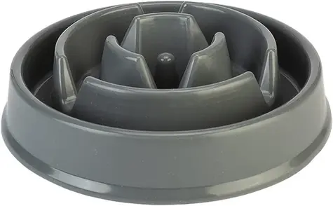 Pet Pro 21 cm Grey Slow Feed Pet Bowl / Miska pro pomalé krmení