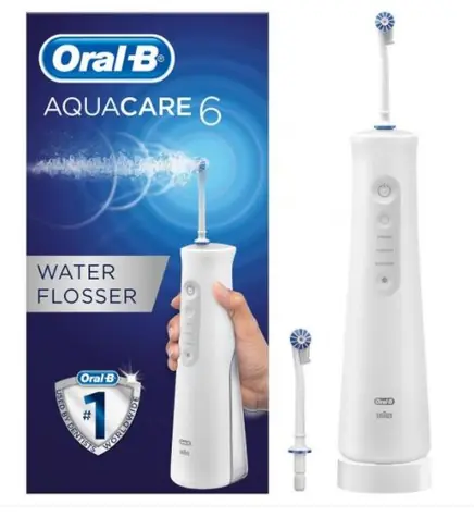 Oral-B Aqua Care 6 Pro-Expert bílá / ústní sprcha / 3 úrovně tlaku / 6 čisticích programů