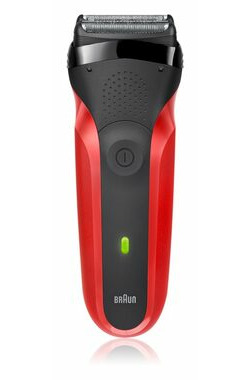 Braun Series 3 300s červená / planžetový holicí strojek / 30 min provoz