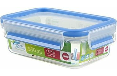 Emsa Clip & Close 0.55 l modrá / Dóza na potraviny / BPA FREE