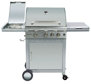 G21 California BBQ Premium line stříbrná / Plynový BBQ gril / 4 hořáky / grilovací plocha 62 x 44cm