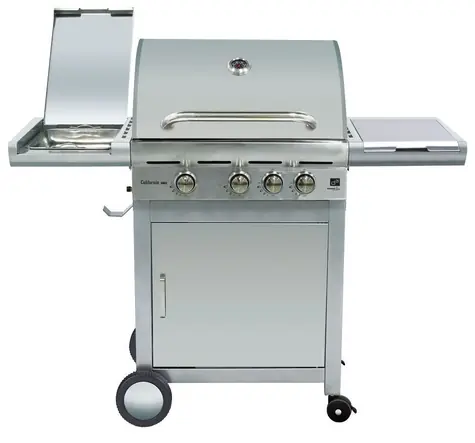 G21 California BBQ Premium line stříbrná / Plynový BBQ gril / 4 hořáky / grilovací plocha 62 x 44cm